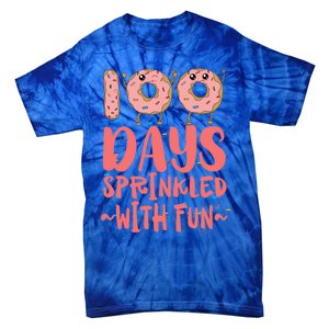 100 Days Sprinkled With Fun Donut 100th Day Of School Gift Tie-Dye T-Shirt