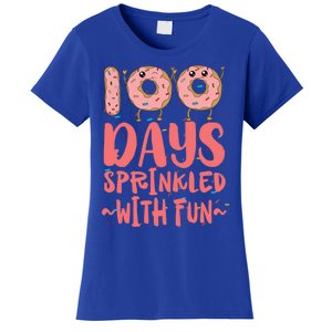 100 Days Sprinkled With Fun Donut 100th Day Of School Gift Women's T-Shirt