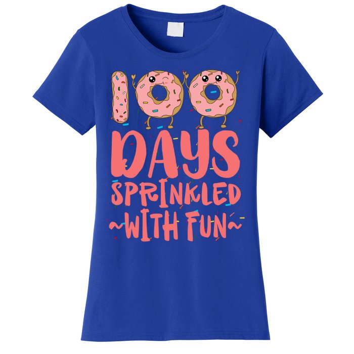 100 Days Sprinkled With Fun Donut 100th Day Of School Gift Women's T-Shirt