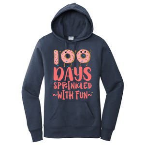 100 Days Sprinkled With Fun Donut 100th Day Of School Gift Women's Pullover Hoodie