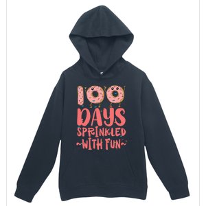 100 Days Sprinkled With Fun Donut 100th Day Of School Gift Urban Pullover Hoodie