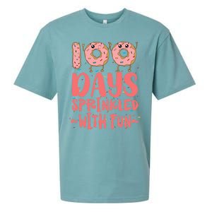 100 Days Sprinkled With Fun Donut 100th Day Of School Gift Sueded Cloud Jersey T-Shirt