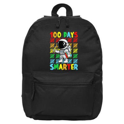 100 Days Smarter Space Astronaut 100th Day Of School 16 in Basic Backpack