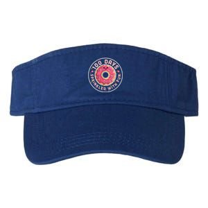 100 Days Sprinkled With Fun Donut 100th Day Of School Meaningful Gift Valucap Bio-Washed Visor