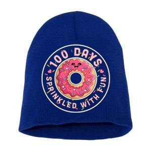 100 Days Sprinkled With Fun Donut 100th Day Of School Meaningful Gift Short Acrylic Beanie