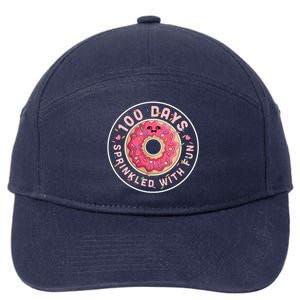 100 Days Sprinkled With Fun Donut 100th Day Of School Meaningful Gift 7-Panel Snapback Hat