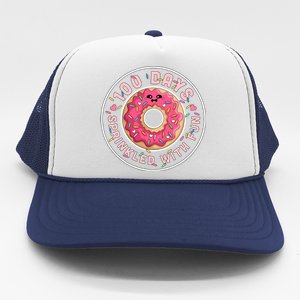 100 Days Sprinkled With Fun Donut 100th Day Of School Meaningful Gift Trucker Hat