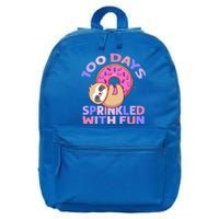 100 Days Sprinkled With Fun Donut Great Gift 16 in Basic Backpack