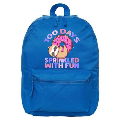 100 Days Sprinkled With Fun Donut Great Gift 16 in Basic Backpack