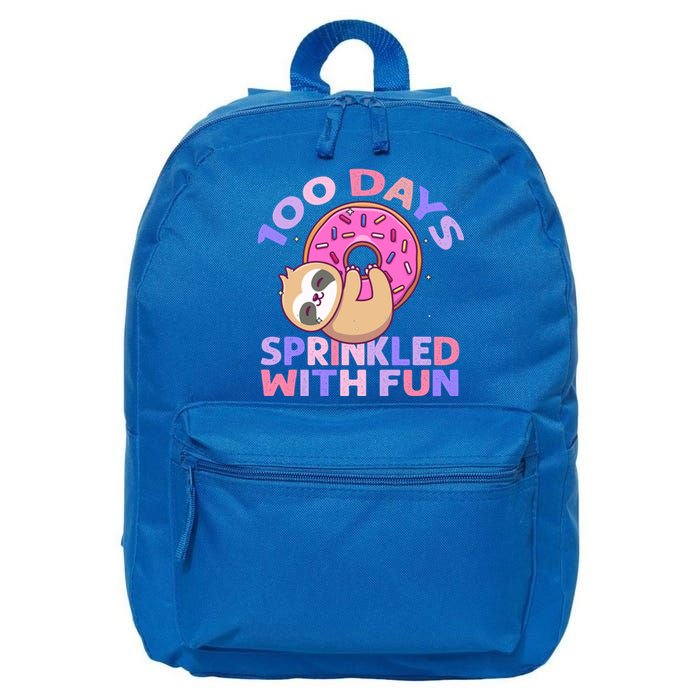 100 Days Sprinkled With Fun Donut Great Gift 16 in Basic Backpack