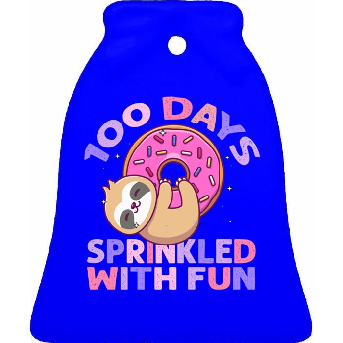 100 Days Sprinkled With Fun Donut Great Gift Ceramic Bell Ornament