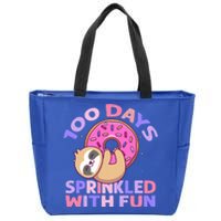 100 Days Sprinkled With Fun Donut Great Gift Zip Tote Bag