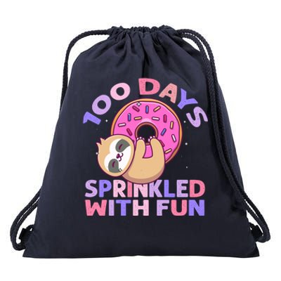 100 Days Sprinkled With Fun Donut Great Gift Drawstring Bag