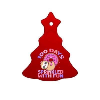 100 Days Sprinkled With Fun Donut Great Gift Ceramic Tree Ornament