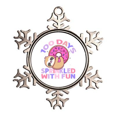 100 Days Sprinkled With Fun Donut Great Gift Metallic Star Ornament