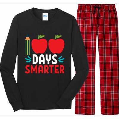 100 Days Smarter 100th Day Of School Gift Long Sleeve Pajama Set