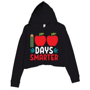 100 Days Smarter 100th Day Of School Gift Crop Fleece Hoodie