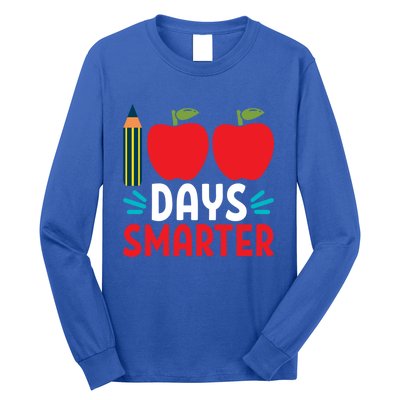 100 Days Smarter 100th Day Of School Gift Long Sleeve Shirt