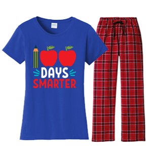 100 Days Smarter 100th Day Of School Gift Women's Flannel Pajama Set