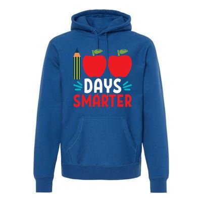 100 Days Smarter 100th Day Of School Gift Premium Hoodie