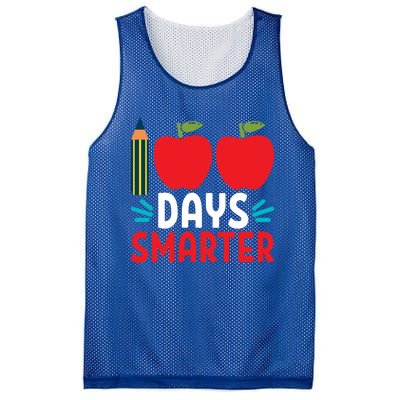 100 Days Smarter 100th Day Of School Gift Mesh Reversible Basketball Jersey Tank