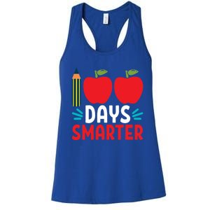 100 Days Smarter 100th Day Of School Gift Women's Racerback Tank