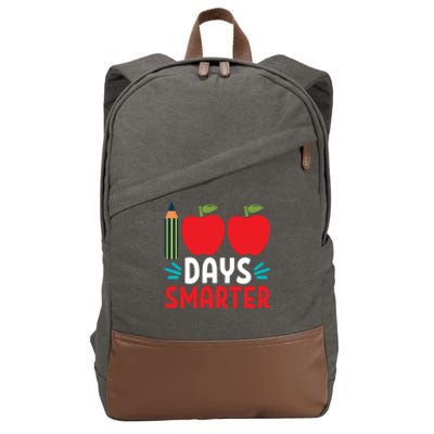 100 Days Smarter 100th Day Of School Gift Cotton Canvas Backpack