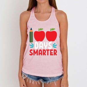 100 Days Smarter 100th Day Of School Gift Women's Knotted Racerback Tank