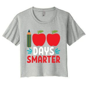 100 Days Smarter 100th Day Of School Gift Women's Crop Top Tee