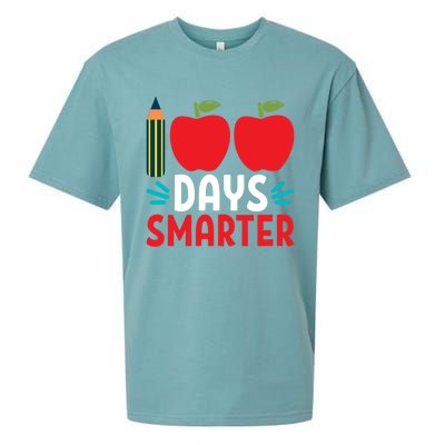 100 Days Smarter 100th Day Of School Gift Sueded Cloud Jersey T-Shirt