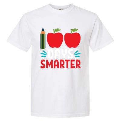 100 Days Smarter 100th Day Of School Gift Garment-Dyed Heavyweight T-Shirt