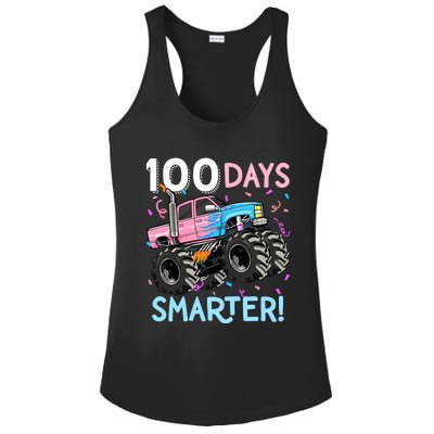 100 Days Smarter Monster Truck 100th Day Of School Girl Ladies PosiCharge Competitor Racerback Tank