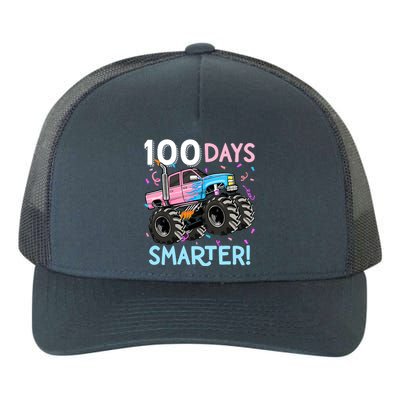 100 Days Smarter Monster Truck 100th Day Of School Girl Yupoong Adult 5-Panel Trucker Hat