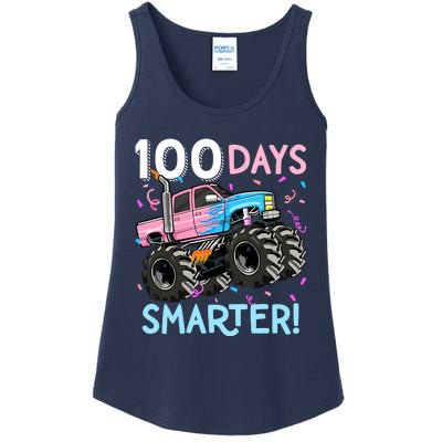 100 Days Smarter Monster Truck 100th Day Of School Girl Ladies Essential Tank