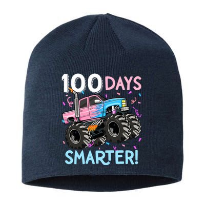 100 Days Smarter Monster Truck 100th Day Of School Girl Sustainable Beanie