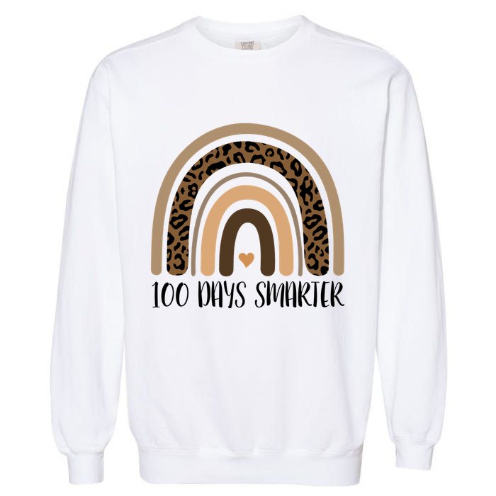 100 Days Smarter 100th Day Of School Garment-Dyed Sweatshirt
