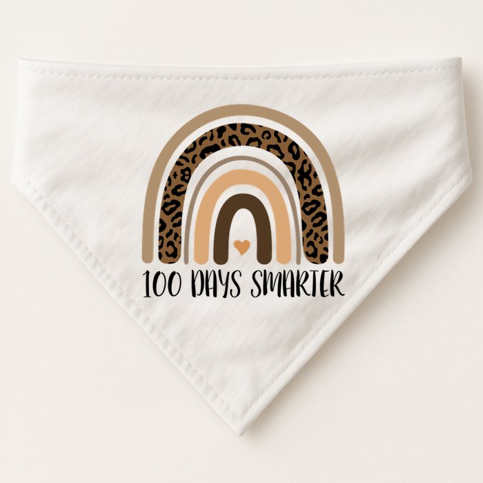 100 Days Smarter 100th Day Of School USA-Made Doggie Bandana