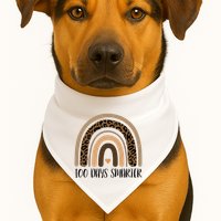 100 Days Smarter 100th Day Of School USA-Made Doggie Bandana
