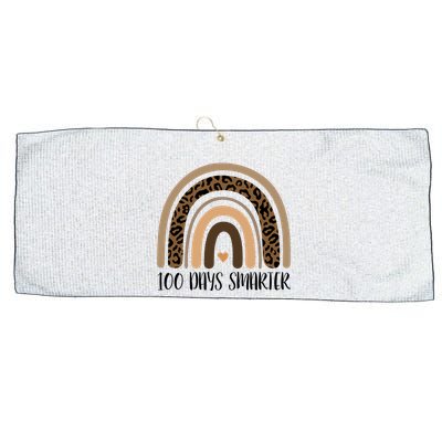 100 Days Smarter 100th Day Of School Large Microfiber Waffle Golf Towel