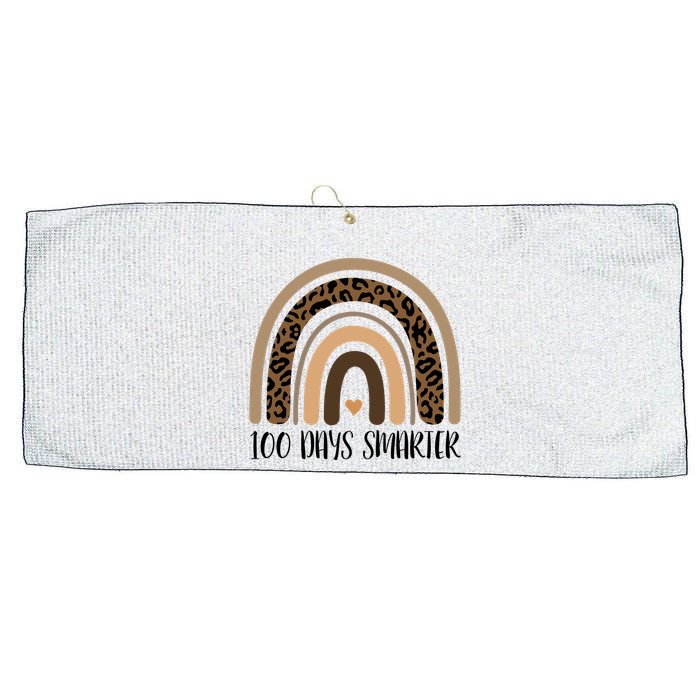 100 Days Smarter 100th Day Of School Large Microfiber Waffle Golf Towel