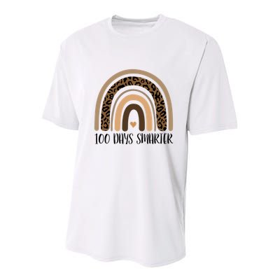 100 Days Smarter 100th Day Of School Youth Performance Sprint T-Shirt
