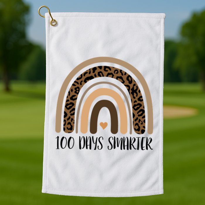 100 Days Smarter 100th Day Of School Golf Towel