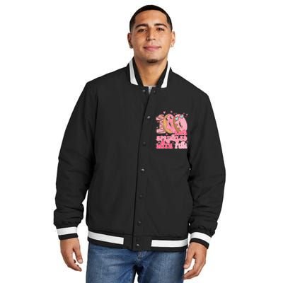 100 Days Sprinkled With Fun Donuts Insulated Varsity Jacket