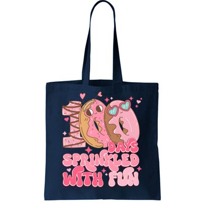 100 Days Sprinkled With Fun Donuts Tote Bag