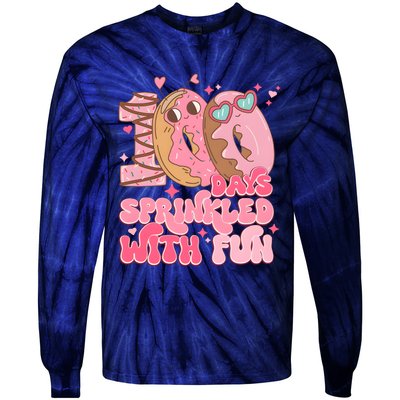 100 Days Sprinkled With Fun Donuts Tie-Dye Long Sleeve Shirt