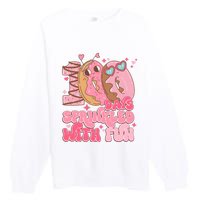 100 Days Sprinkled With Fun Donuts Premium Crewneck Sweatshirt