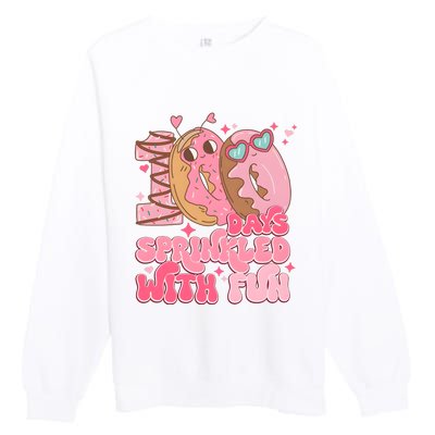 100 Days Sprinkled With Fun Donuts Premium Crewneck Sweatshirt