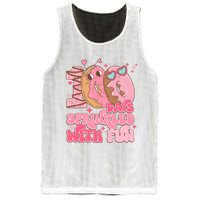 100 Days Sprinkled With Fun Donuts Mesh Reversible Basketball Jersey Tank