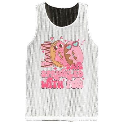 100 Days Sprinkled With Fun Donuts Mesh Reversible Basketball Jersey Tank