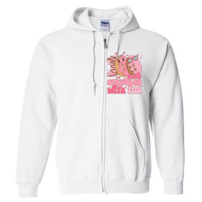 100 Days Sprinkled With Fun Donuts Full Zip Hoodie